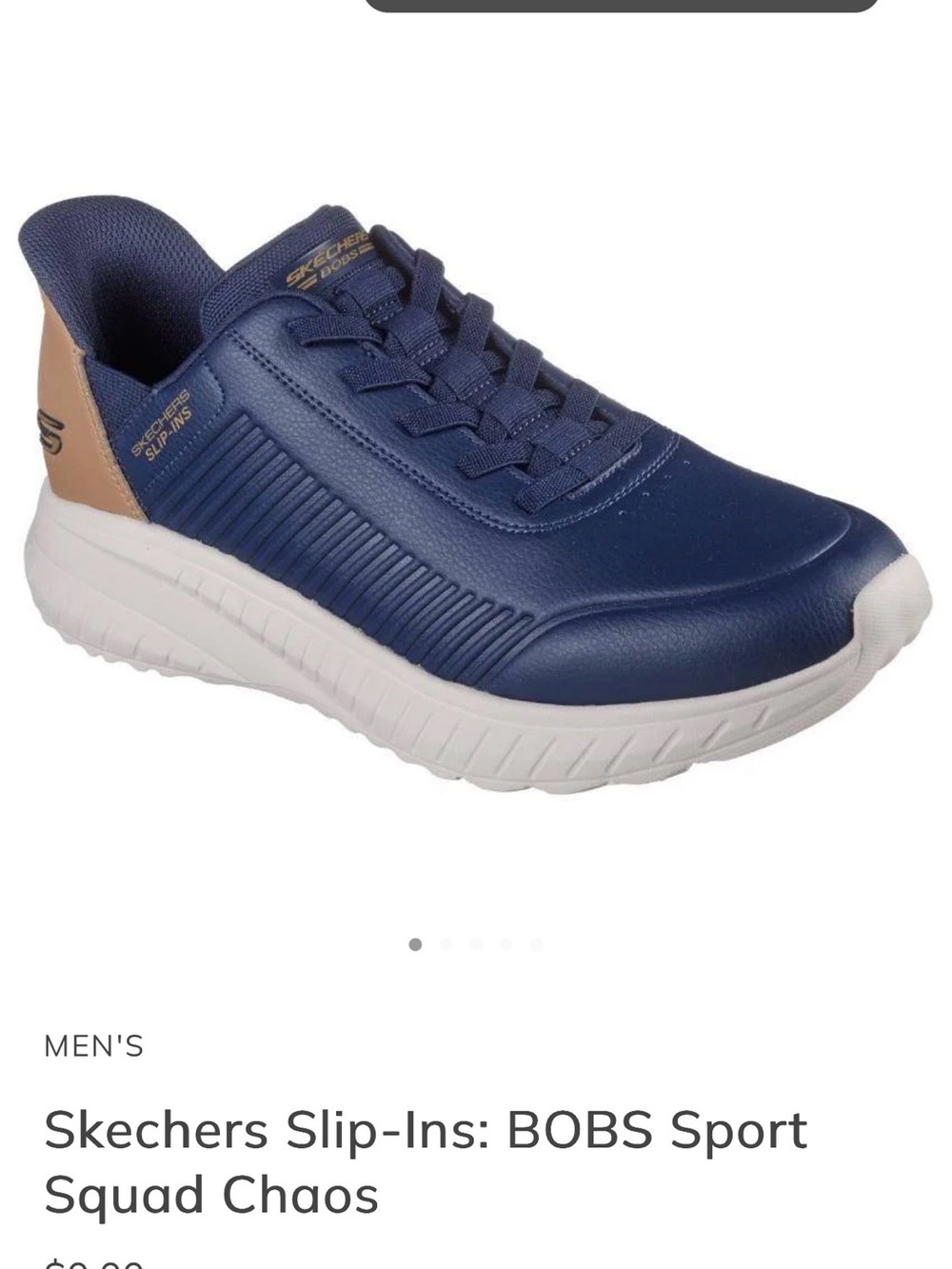 BOBS from Skechers Men's Navy and Tan Slip-On Sneaker